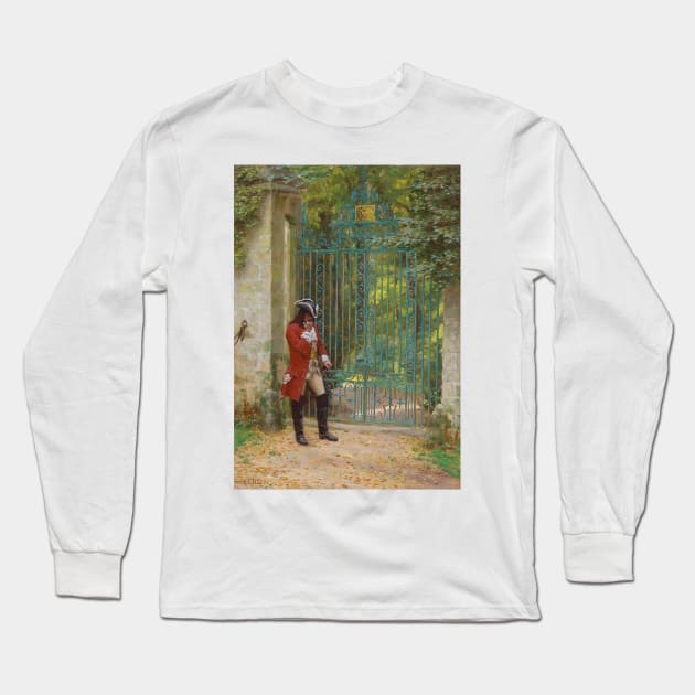 The Appointed Time by Edmund Leighton Long Sleeve T-Shirt by Classic Art Stall